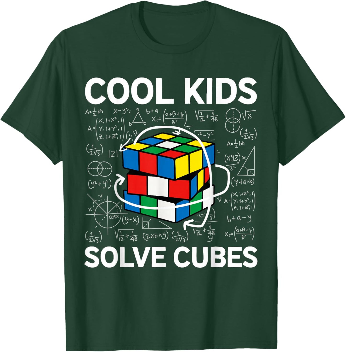 Competitive Puzzle Cube Cool Kids Solve Cubes Speed Cubing T-Shirt - T-Shirt | Forest