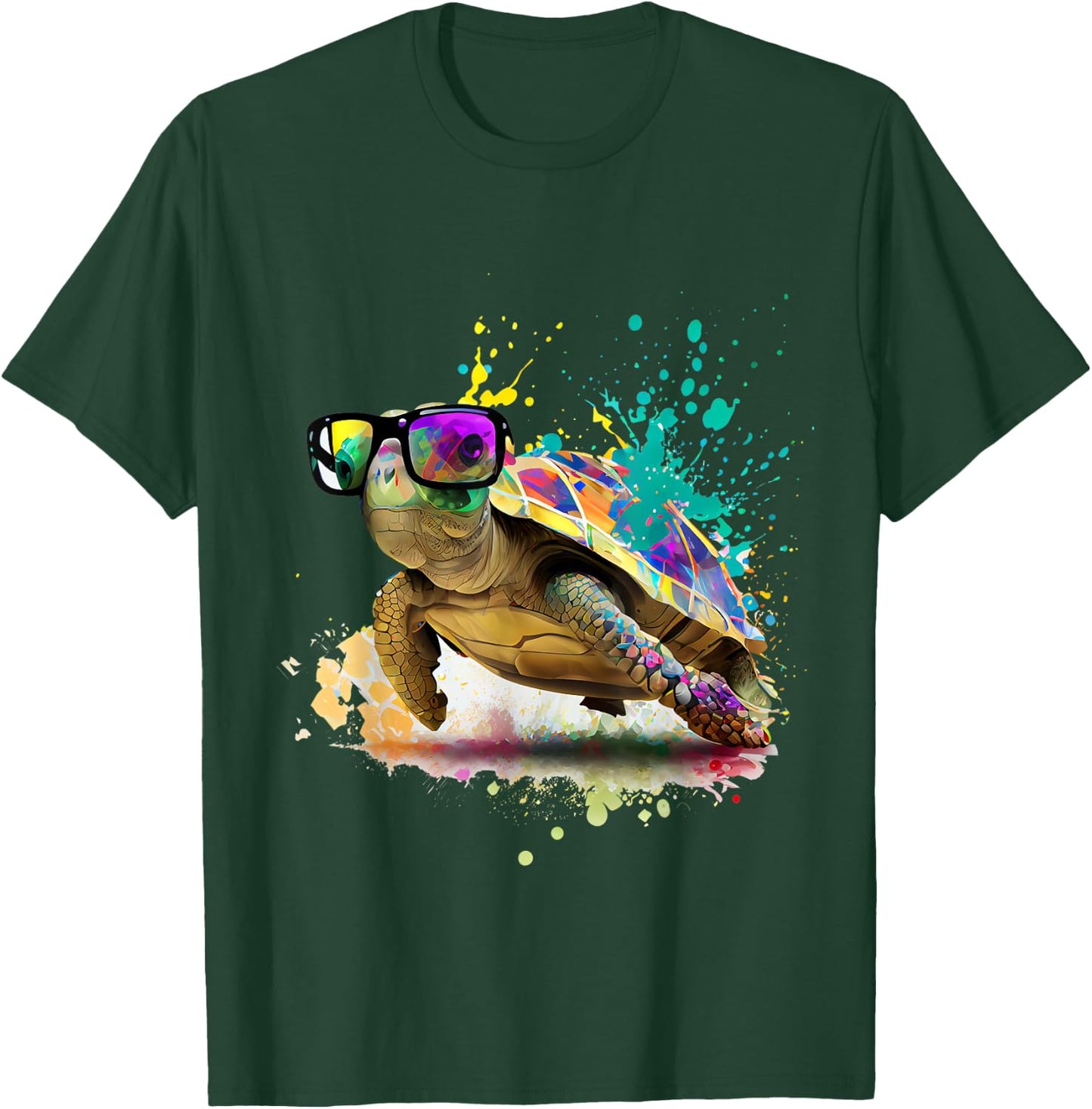 Turtle sunglasses vacation costume ocean lover pet T-Shirt - T-Shirt | Forest