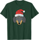 Santa Hat Dachshund PJs Christmas Xmas Wiener Weiner Dog Men Women T-Shirt - T-Shirt | Forest