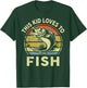 Boy Kids Loves to Fish-Shirt Bass Fishing Gift Funny Fishing T-Shirt - T-Shirt | Forest