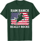 Ram Ranch Really Rocks Vintage Western Life Country USA FLag Women Men T-Shirt - T-Shirt | Forest