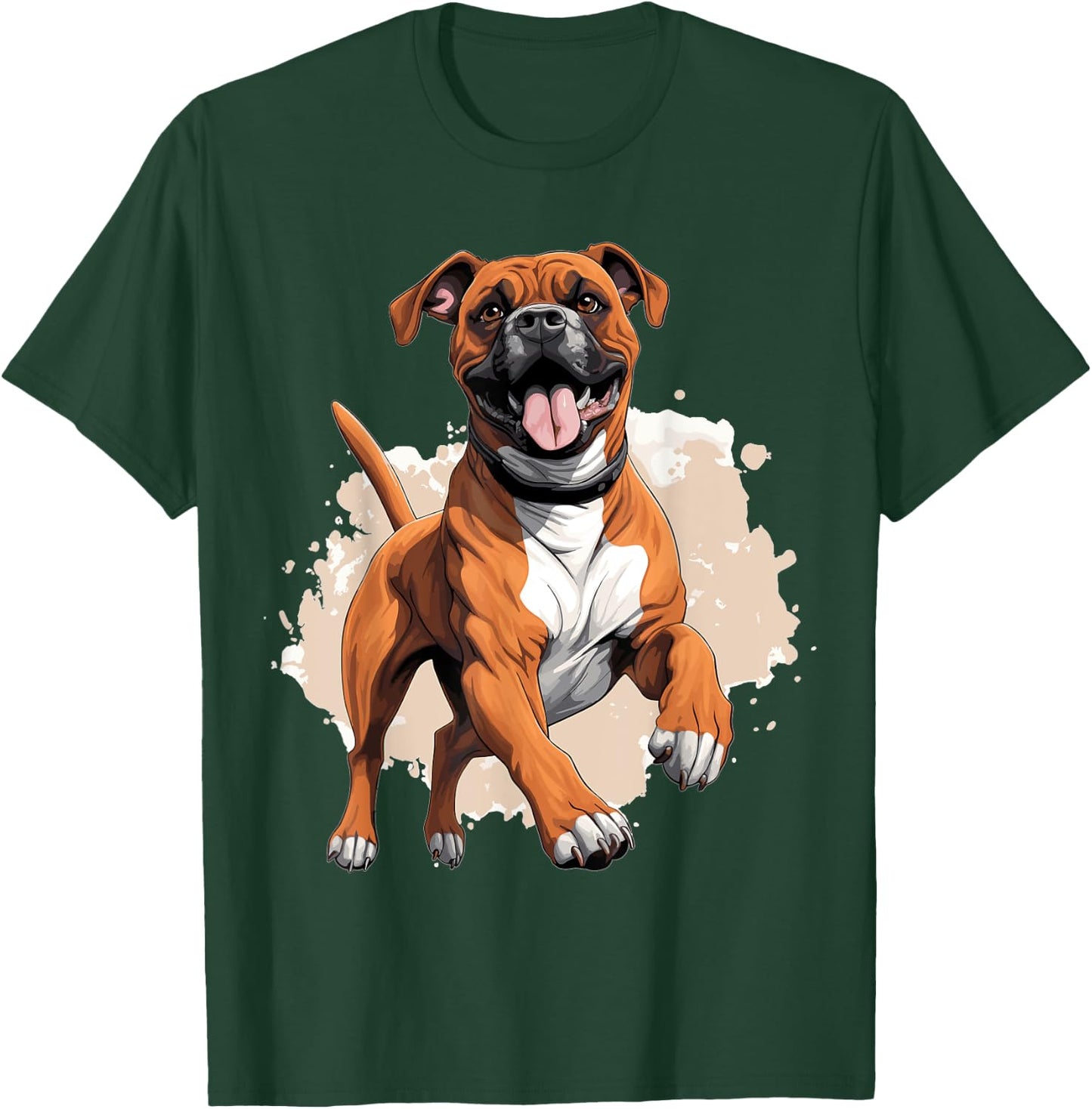Boxer Dog Breed Pet - Cute Graphic T-Shirt - T-Shirt | Forest