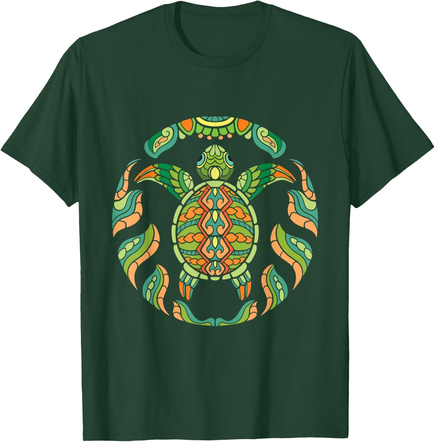 Ethnic Blue Turtle - Hawaiian Tribal Animal Lover Sea Beach Women Kids T-Shirt - T-Shirt | Forest