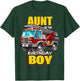 Aunt of the Birthday Boy Matching Family Fireman Firetruck T-Shirt - T-Shirt | Forest