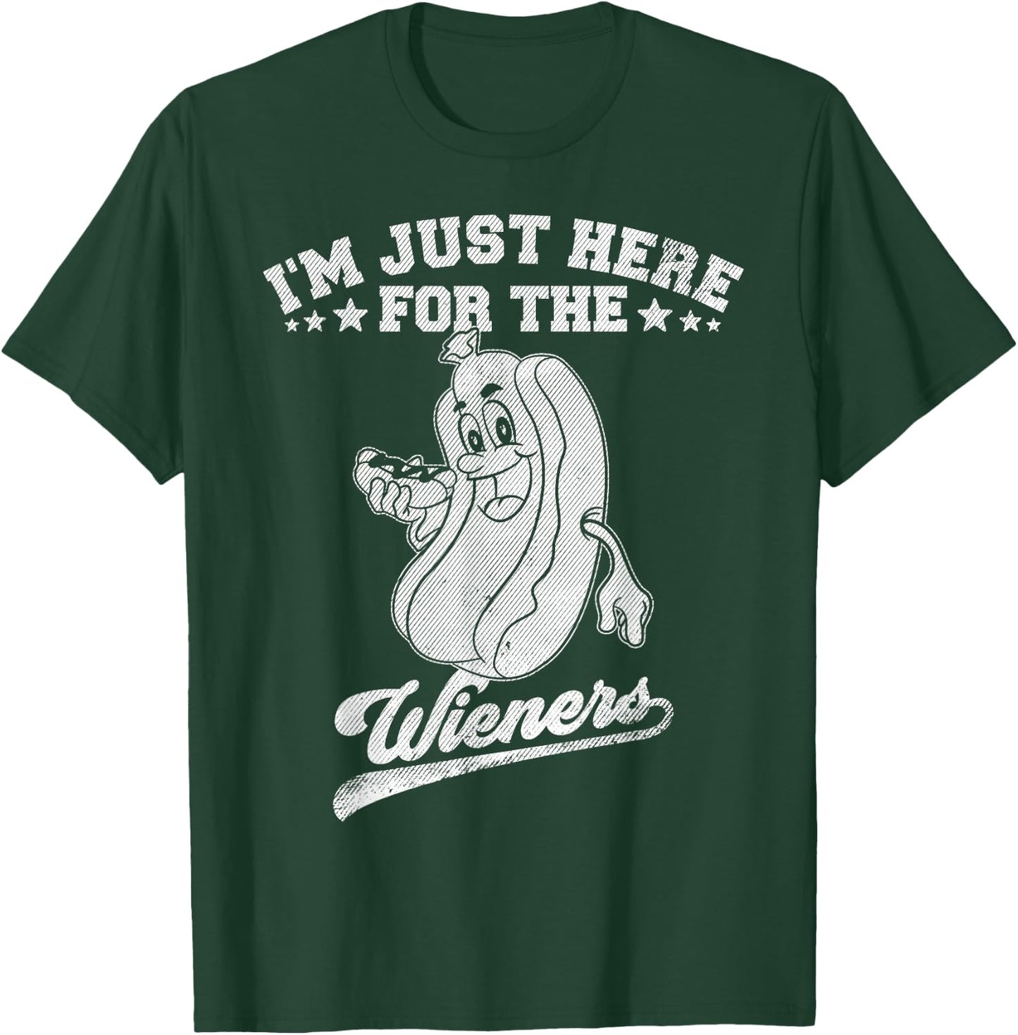 I'm Just Here For The Wieners Hotdog Meme Weiner Lover T-Shirt - T-Shirt | Forest