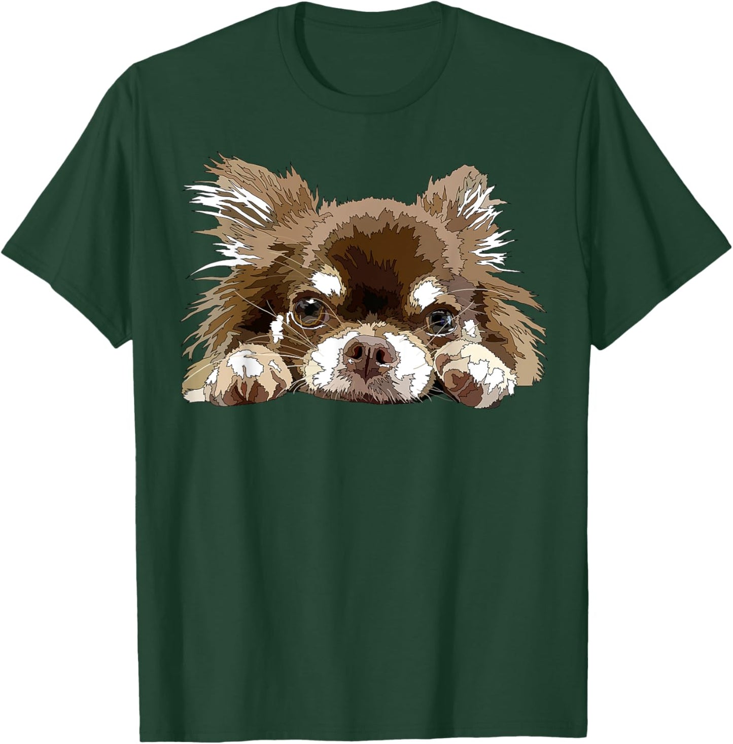 Chihuahua Long Haired Chihuahua Long Hair Chiwawa Dog Lover Men Women Kids T-Shirt - T-Shirt | Forest