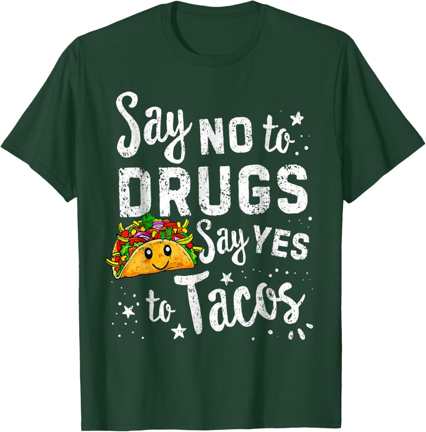 Say Yes To Tacos Say No To Red Ribbon Week Kids Boys Girls T-Shirt - T-Shirt | Forest