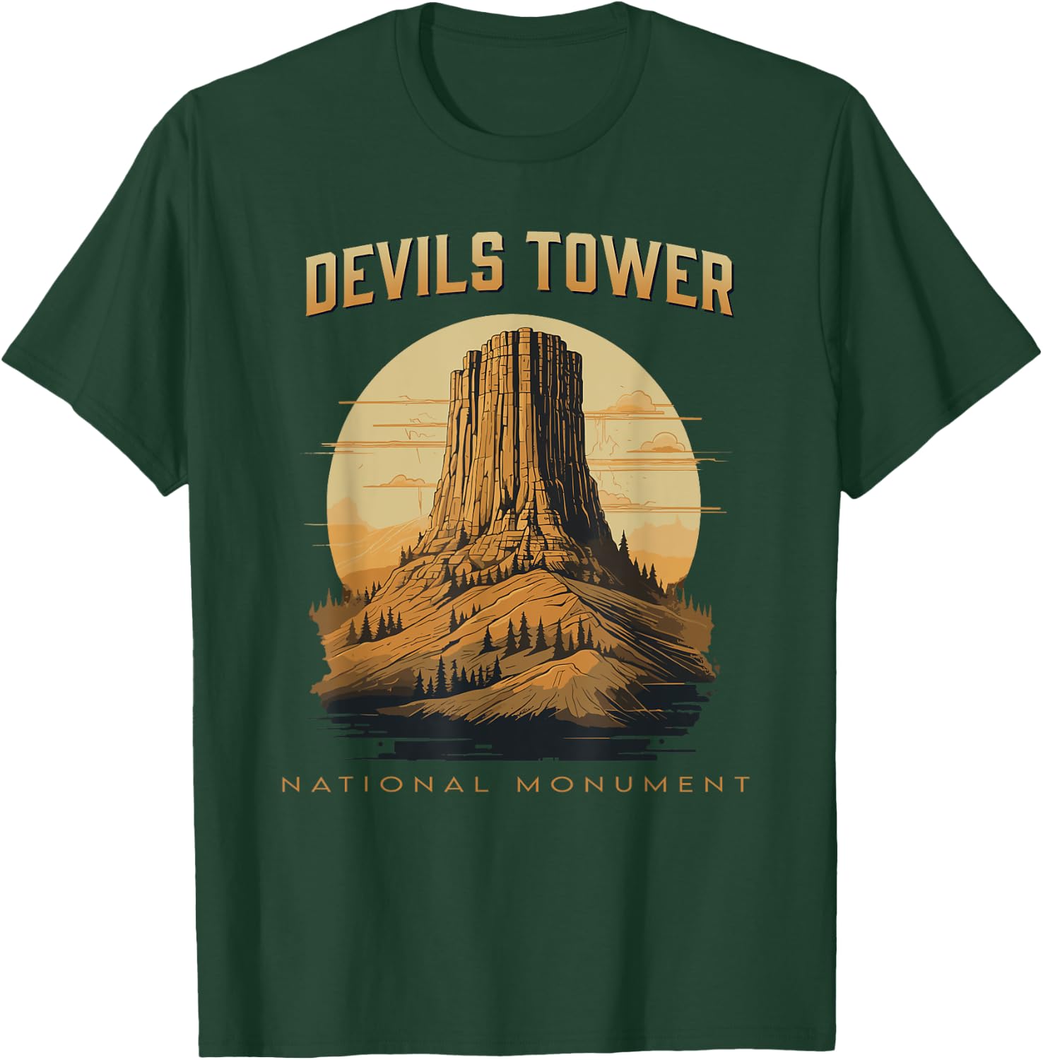 Devils Tower National Monument Wyoming T-Shirt - T-Shirt | Forest