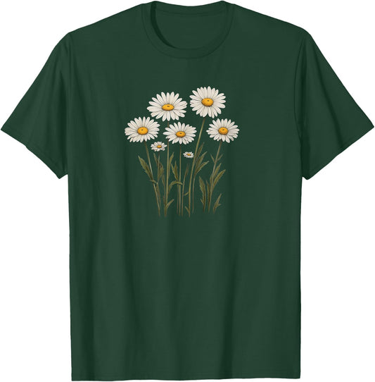 Daisy, Flowers, Colors, Summer, Floral, Minimal, Fashion T-Shirt - T-Shirt | Forest