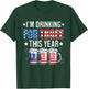 I’m Drinking For Three Funny New Dad Twins 4th Of July T-Shirt - T-Shirt | Forest