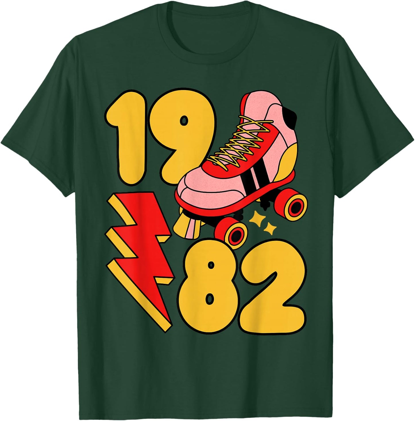 1982 Retro Roller Skate Vintage 80s Nostalgia Collector T-Shirt - T-Shirt | Forest