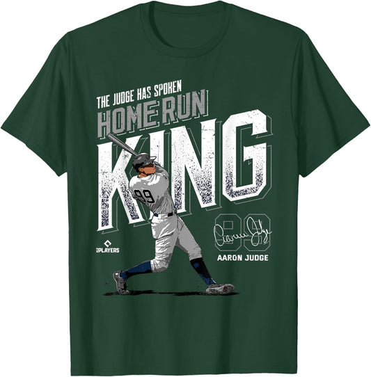 Home Run King Aaron Judge New York MLBPA T-Shirt - T-Shirt | Forest