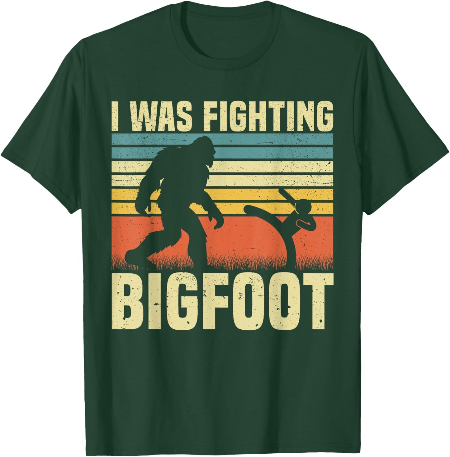 I Was Fighting Bigfoot PWD Funny Broken Leg Arm Wheelchair T-Shirt - T-Shirt | Forest