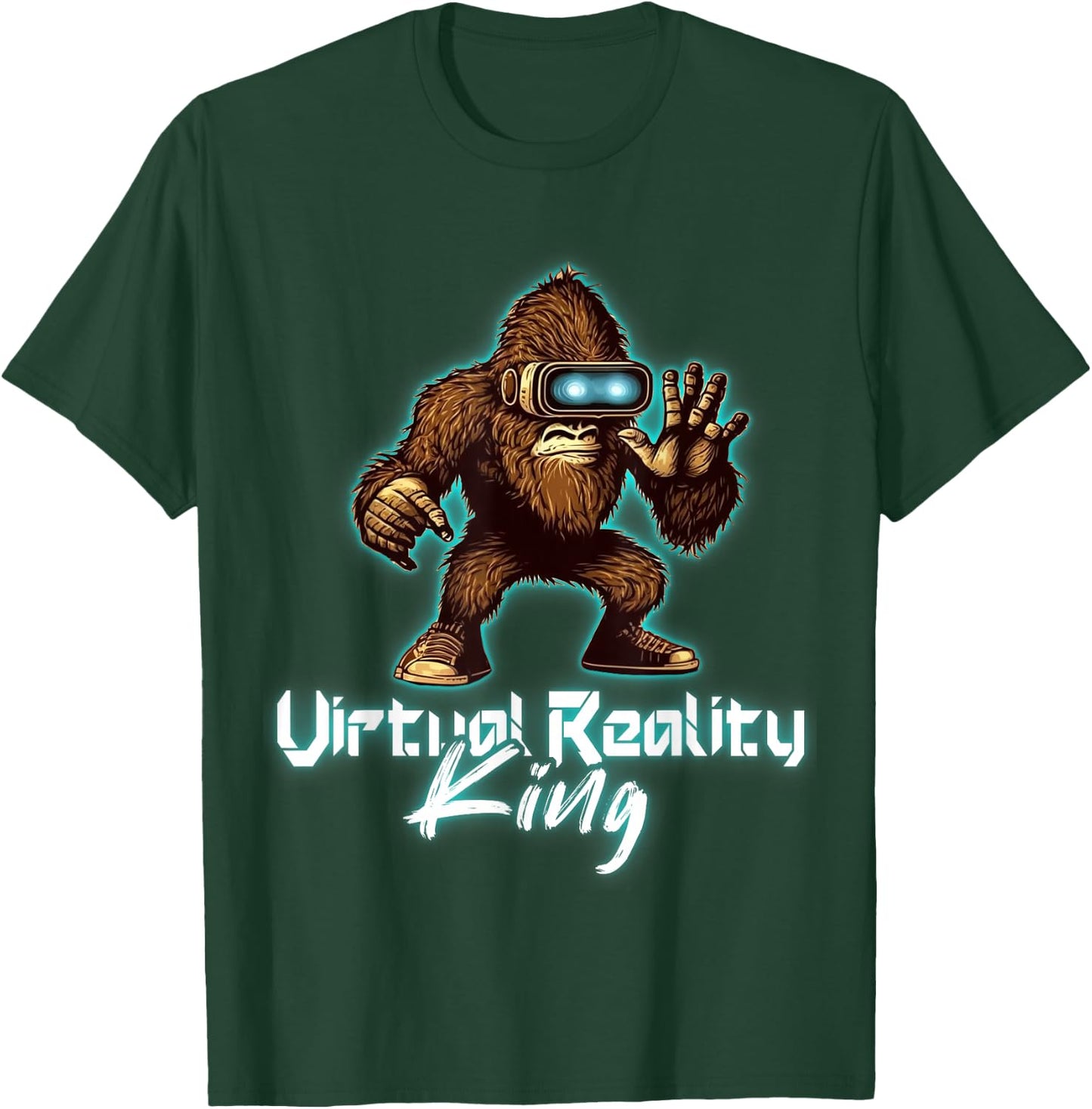 VR Developer Gorilla Virtual Reality King VR GAmer VR Gaming T-Shirt - T-Shirt | Forest
