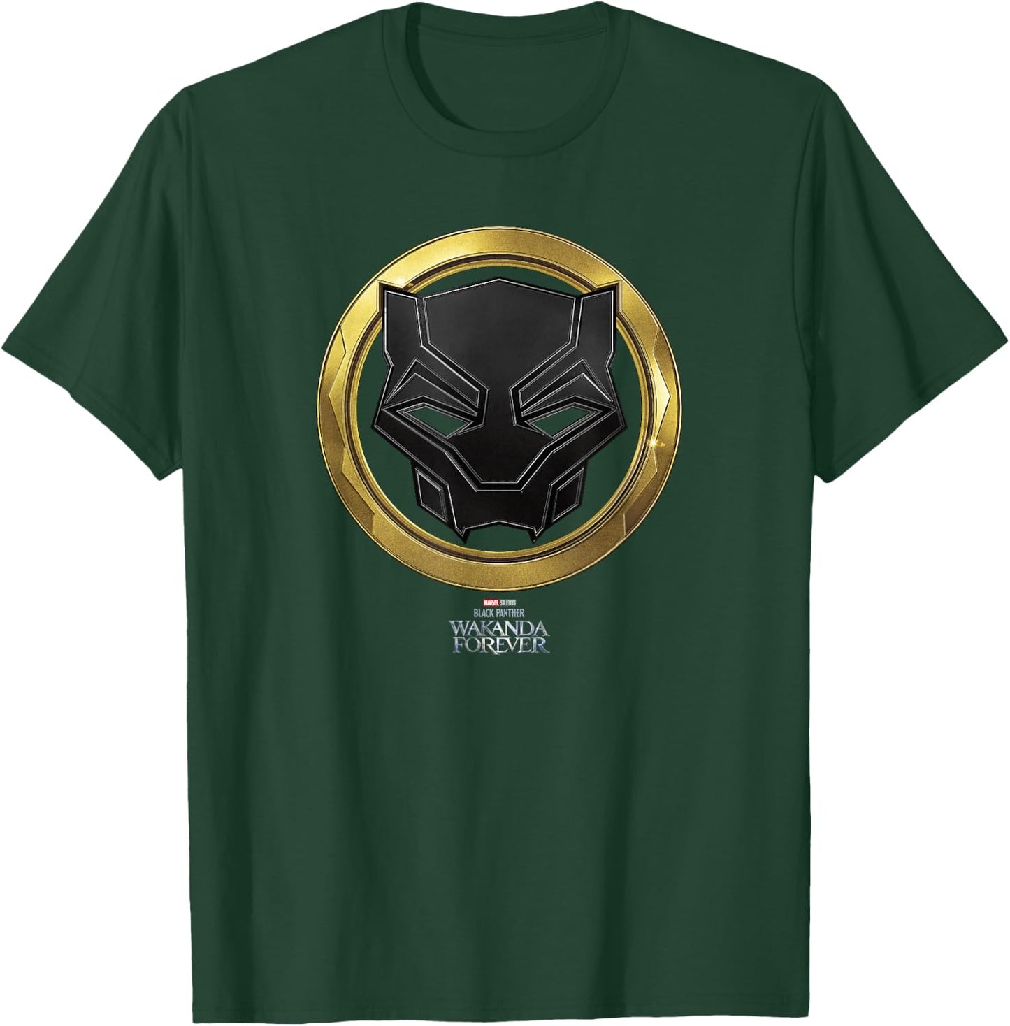 Marvel Black Panther: Wakanda Forever Metal Badge T-Shirt - T-Shirt | Forest