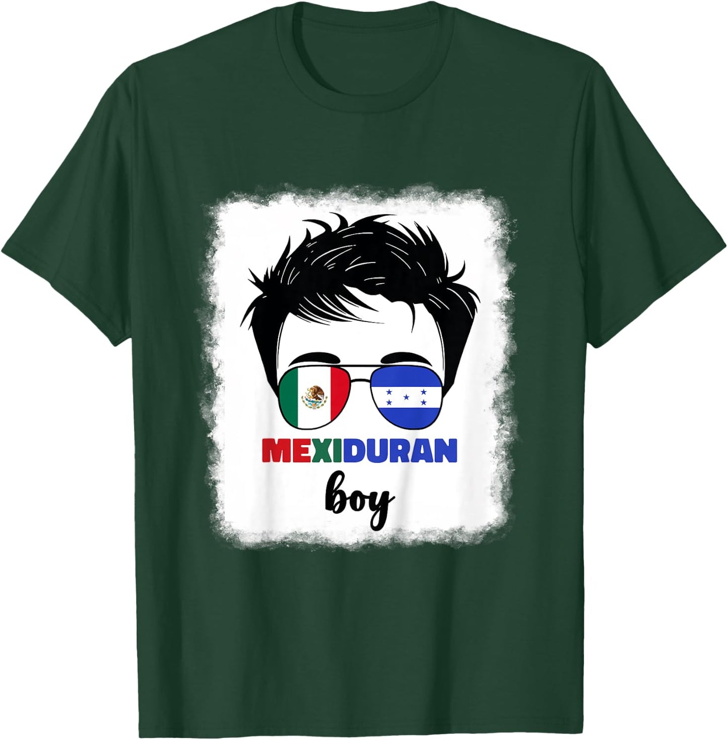 Kids Half Mexican And Honduran Mexico Honduras Flag Boys Boy Kids T-Shirt - T-Shirt | Forest