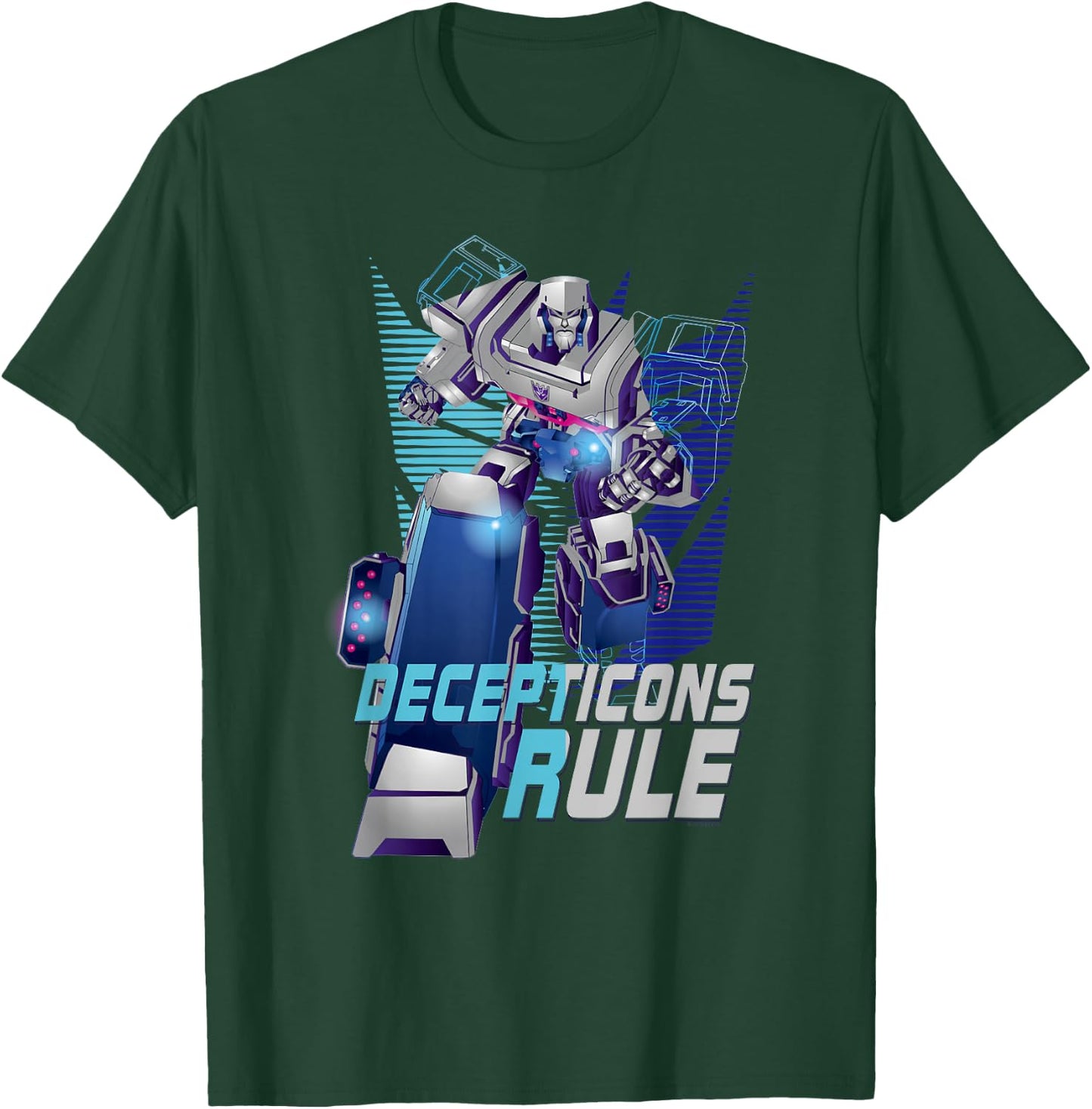 Transformers Megatron Decepticons Rule Epic Logo T-Shirt - T-Shirt | Forest