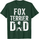 Retro Smooth Fox Terrier Dad Papa Fathers Day Dog Silhouette Women Kids T-Shirt - T-Shirt | Forest
