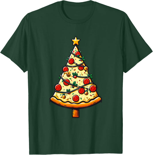 Pizza Christmas Tree T-Shirt - T-Shirt | Forest
