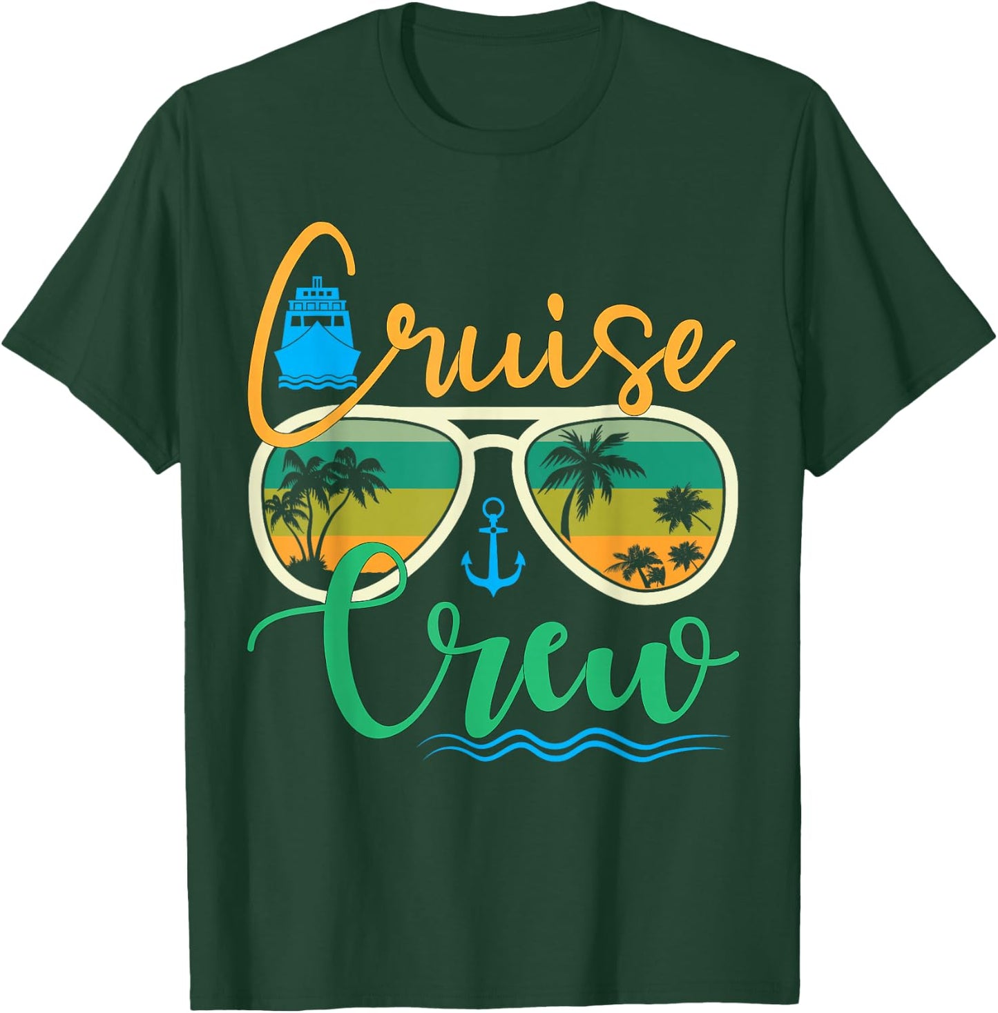 Cruise Crew 2025 Family Vacation Beach Matching Groupe T-Shirt - T-Shirt | Forest