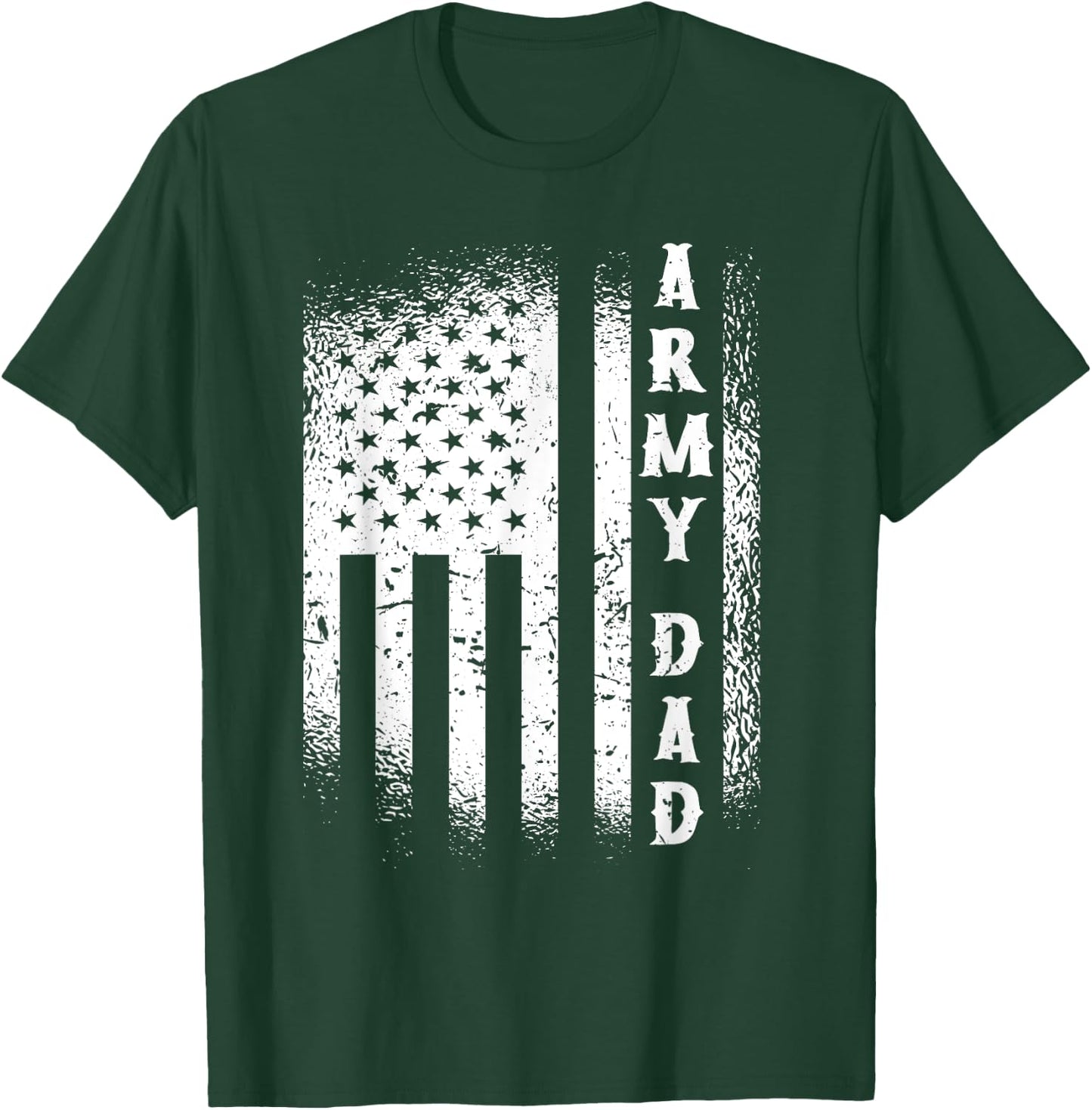 Army Dad USA Flag US Military Fathers Day T-Shirt - T-Shirt | Forest