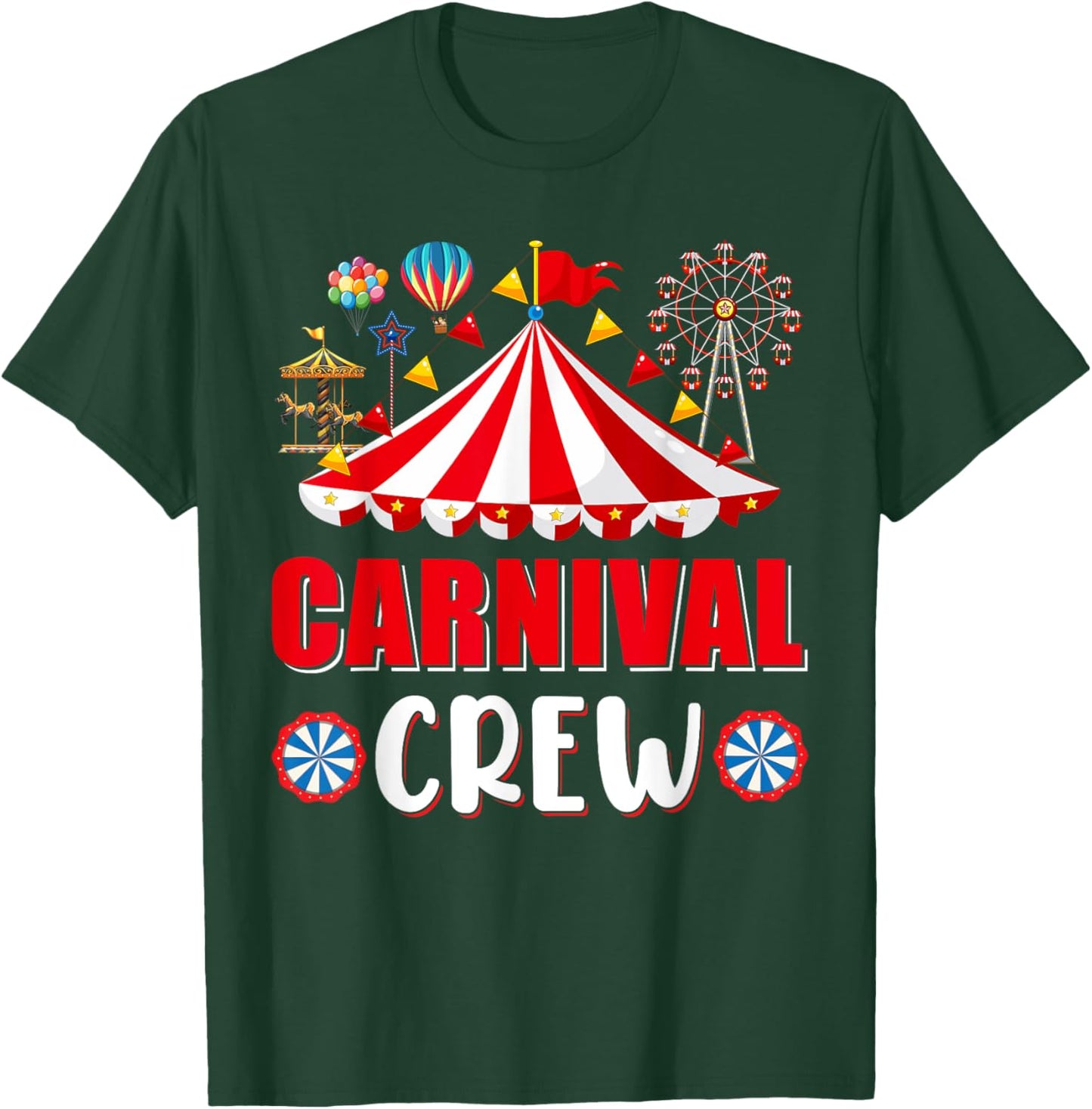 Carnival Crew Funny Circus Staff Costume Circus Theme Party T-Shirt - T-Shirt | Forest