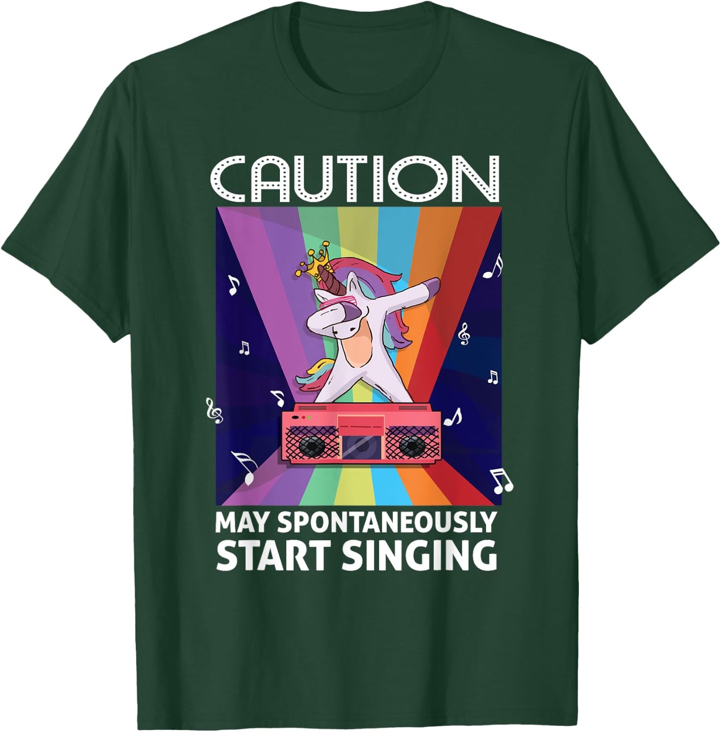 Singer Music Party Caution May Spontaneously start singing T-Shirt - T-Shirt | Forest
