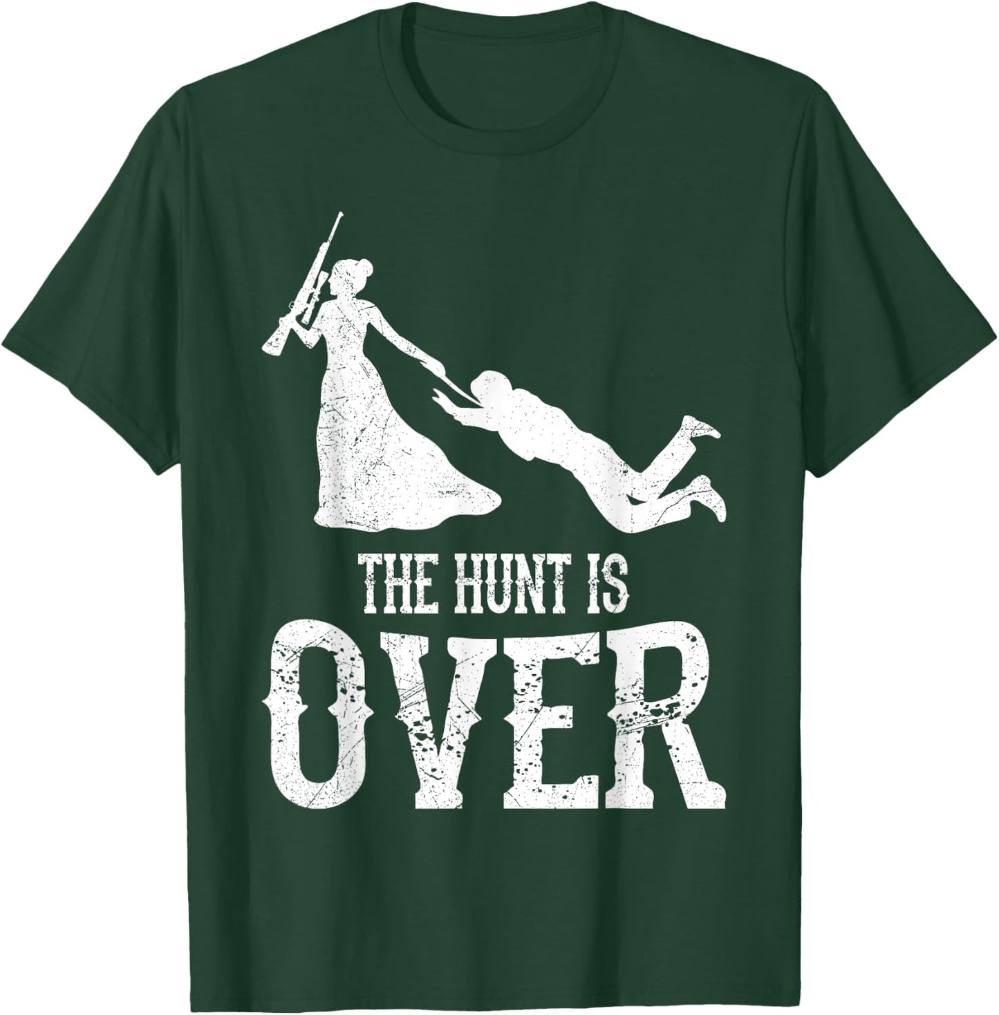 Men's Hunting Wedding Hen Party Bride T-Shirt - T-Shirt | Forest