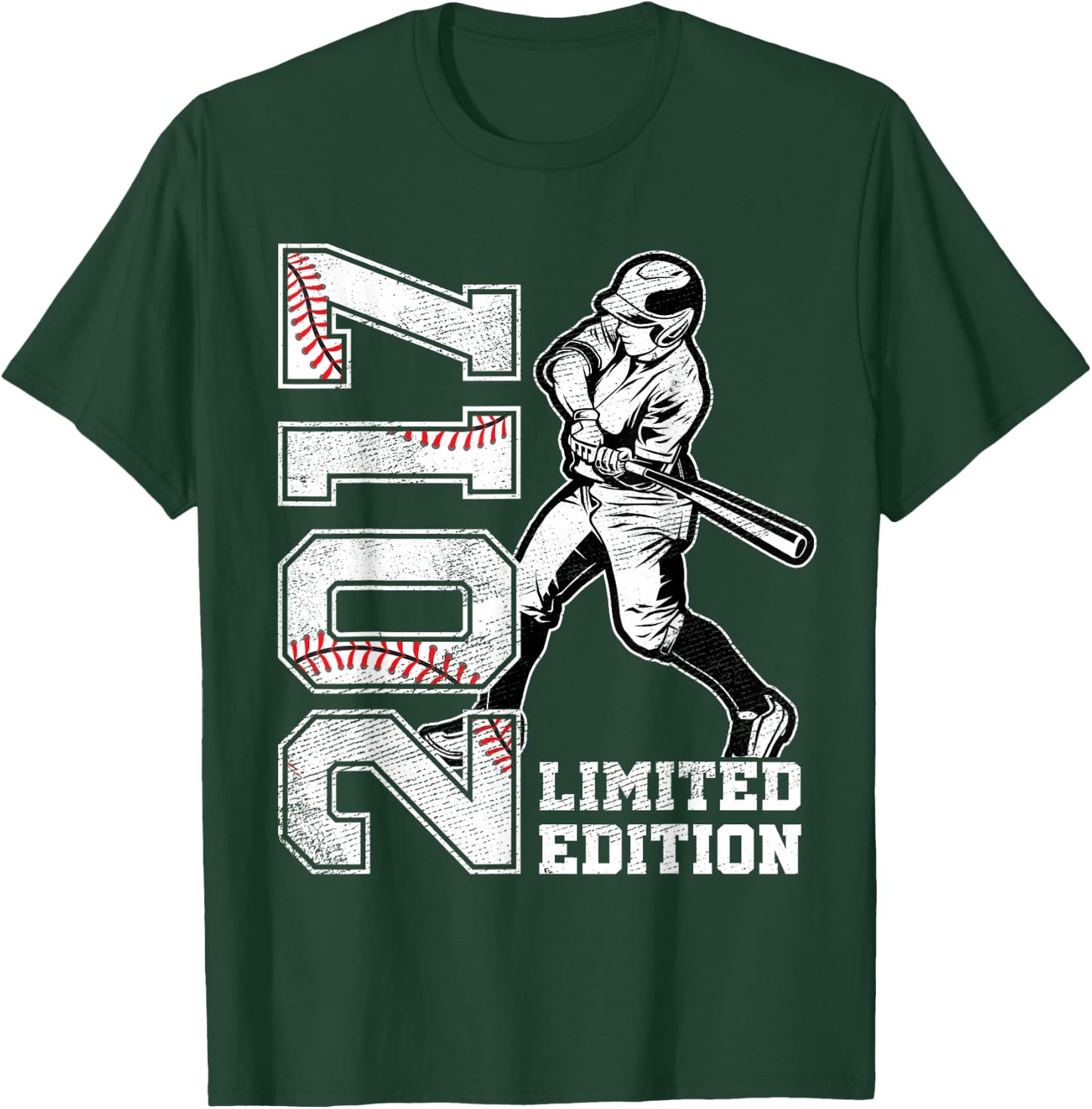 8th Birthday Baseball Limited Edition 2017 8 Years Old T-Shirt - T-Shirt | Forest