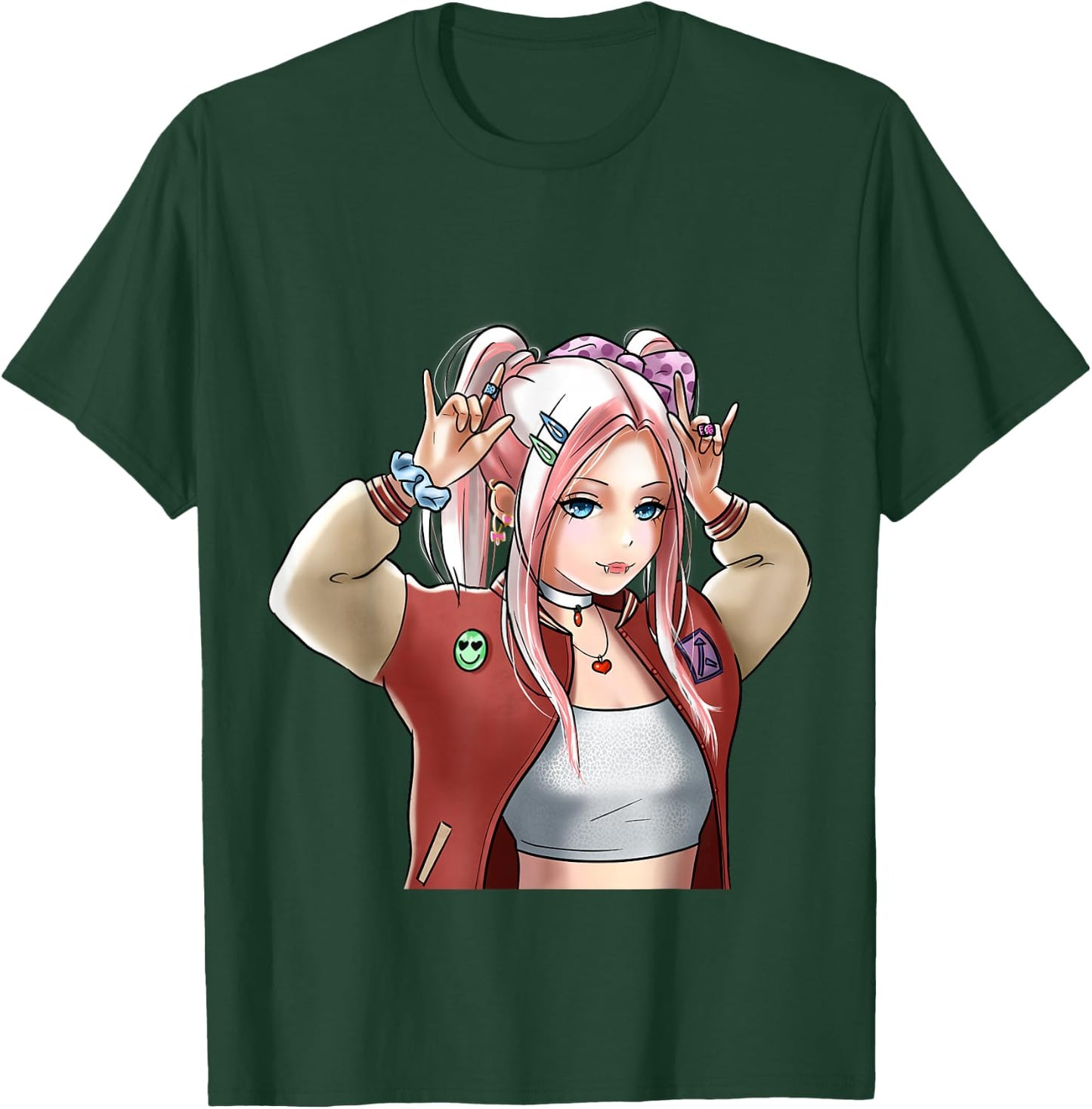 Anime Girl | Otaku Kawaii | Japanese Art Anime T-Shirt - T-Shirt | Forest