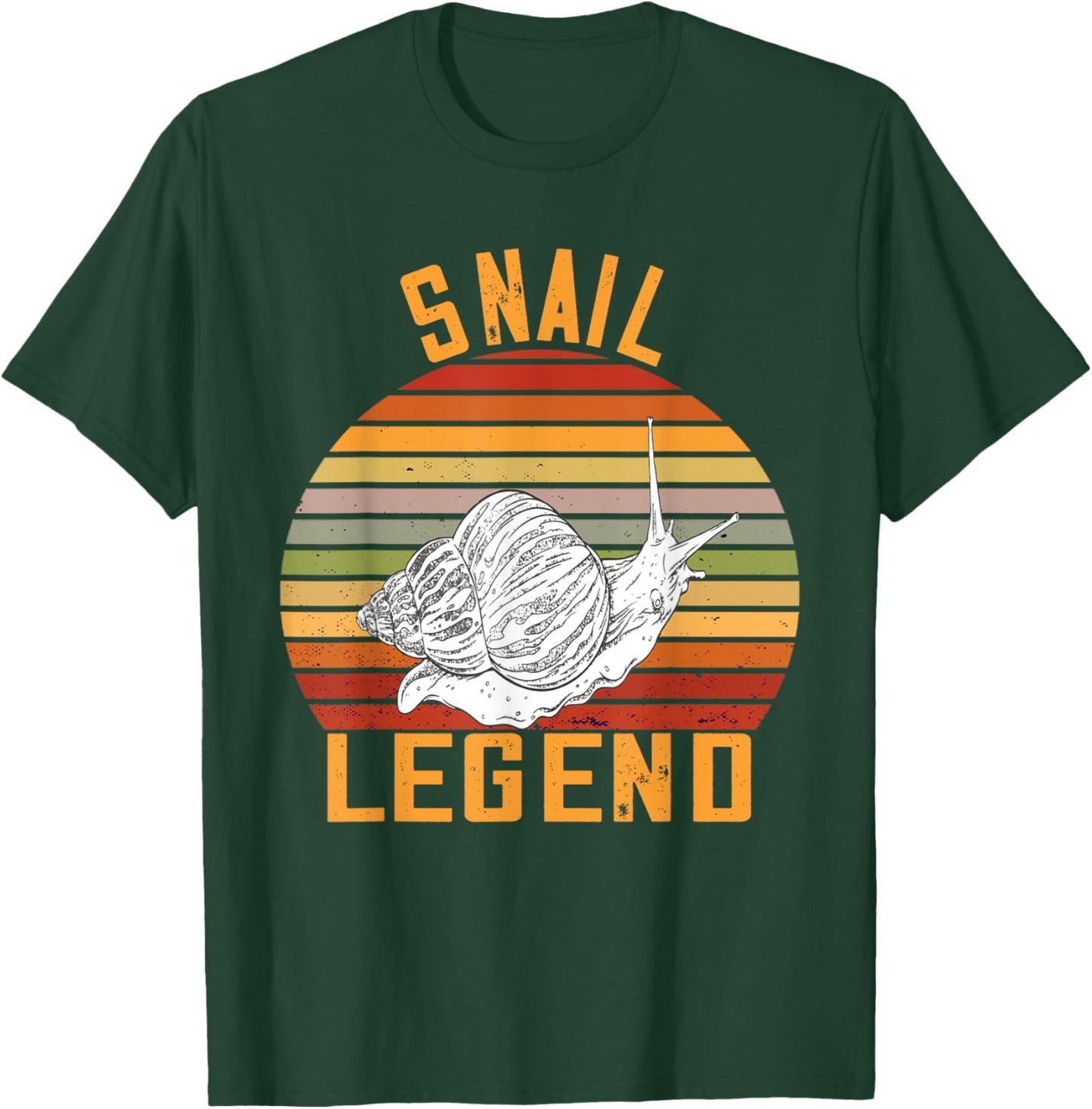 Retro Snail Legend Snails Lover Mollusk Snail Shell T-Shirt - T-Shirt | Forest