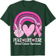 Rainbow Peace Love Cure Pink Ribbon Breast Cancer Awareness T-Shirt - T-Shirt | Forest
