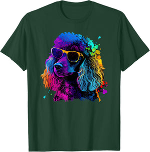Poodle Pop Art Colorful Design Poodle Lovers T-Shirt - T-Shirt | Forest