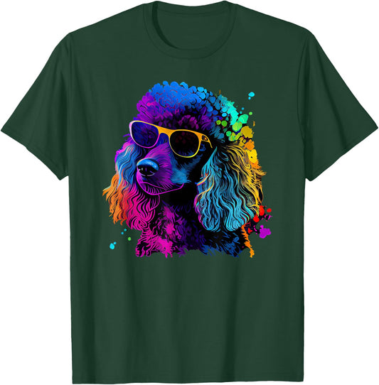 Poodle Pop Art Colorful Design Poodle Lovers T-Shirt - T-Shirt | Forest