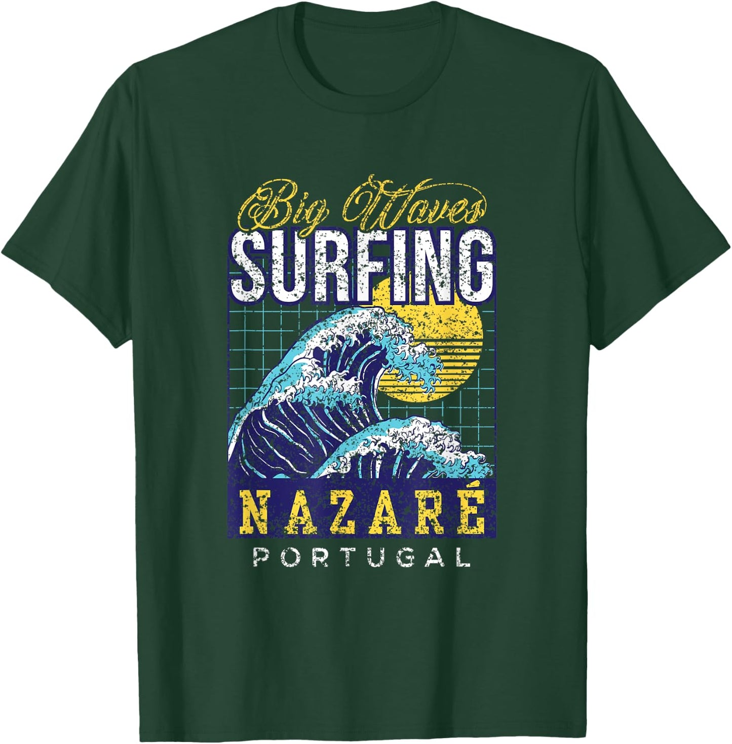 Big Wave Surfing Nazaré Portugal Surfer Surf T-Shirt - T-Shirt | Forest