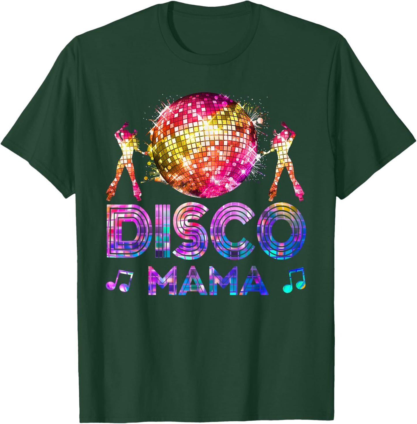 Disco Mama 70's Themed Disco Queen Vintage Seventies Costume T-Shirt - T-Shirt | Forest