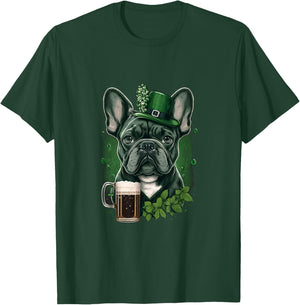 French Bulldog |St. Patricks Day Beer Shamrock Ireland Dog Women T-Shirt - T-Shirt | Forest