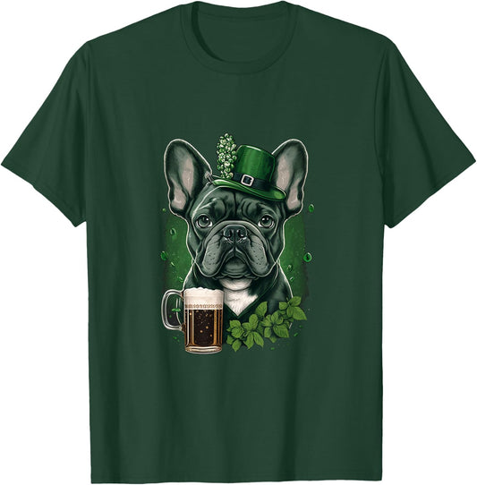 French Bulldog |St. Patricks Day Beer Shamrock Ireland Dog Women T-Shirt - T-Shirt | Forest
