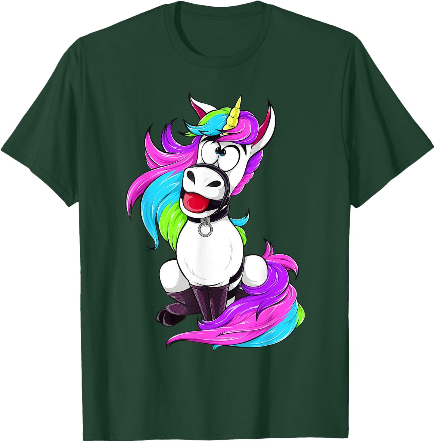 BDSM Unicorn | Bondage Shivari Humor T-Shirt - T-Shirt | Forest