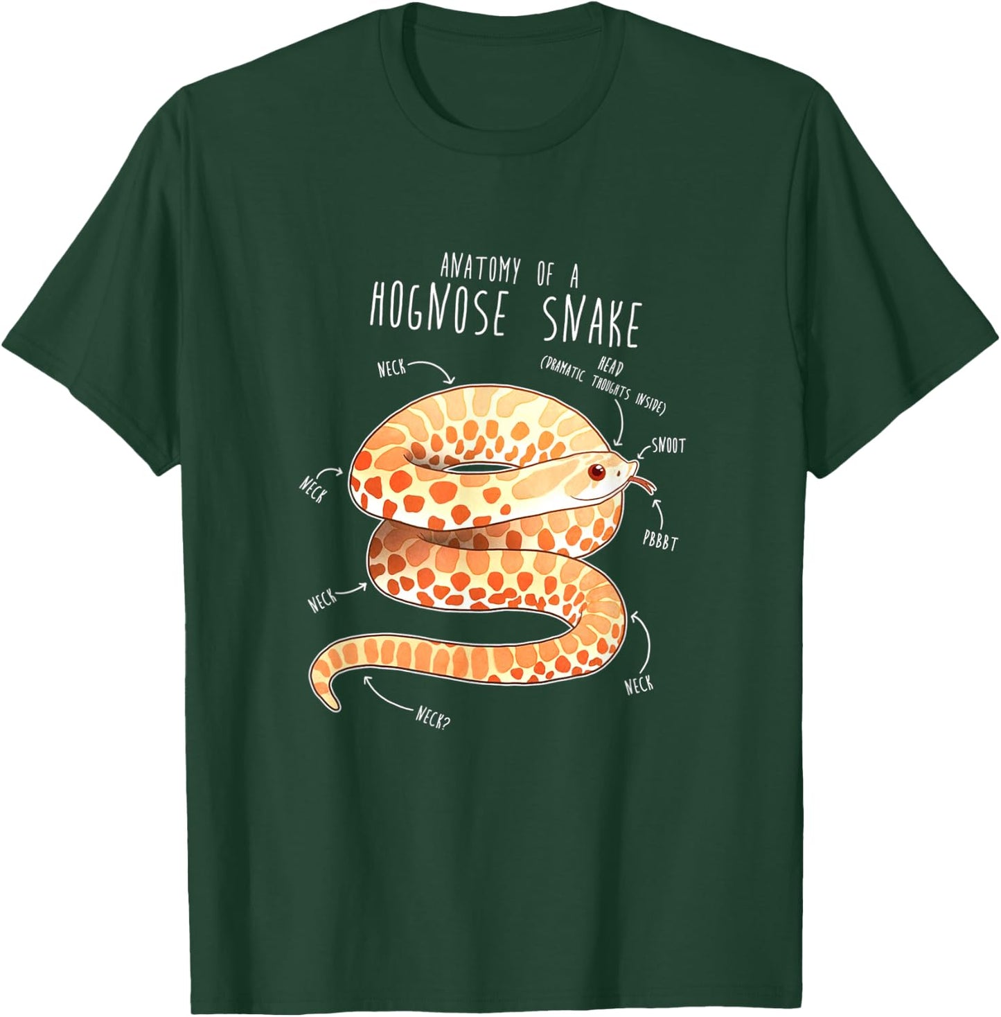 Anatomy of Albino Hognose Snake T-Shirt - T-Shirt | Forest