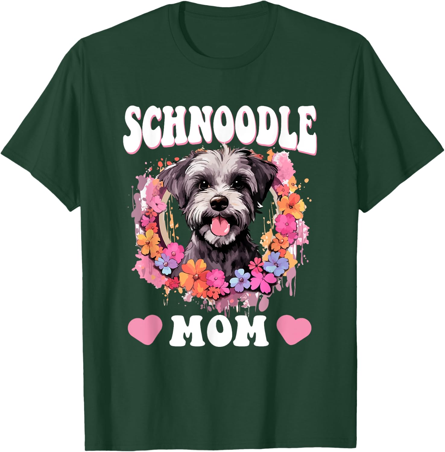 Schnoodle Snoodle Dog Breed Pet Schnoodle Mom Men Women Girls Kids T-Shirt - T-Shirt | Forest