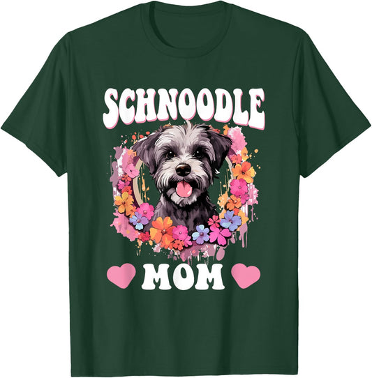 Schnoodle Snoodle Dog Breed Pet Schnoodle Mom Men Women Girls Kids T-Shirt - T-Shirt | Forest