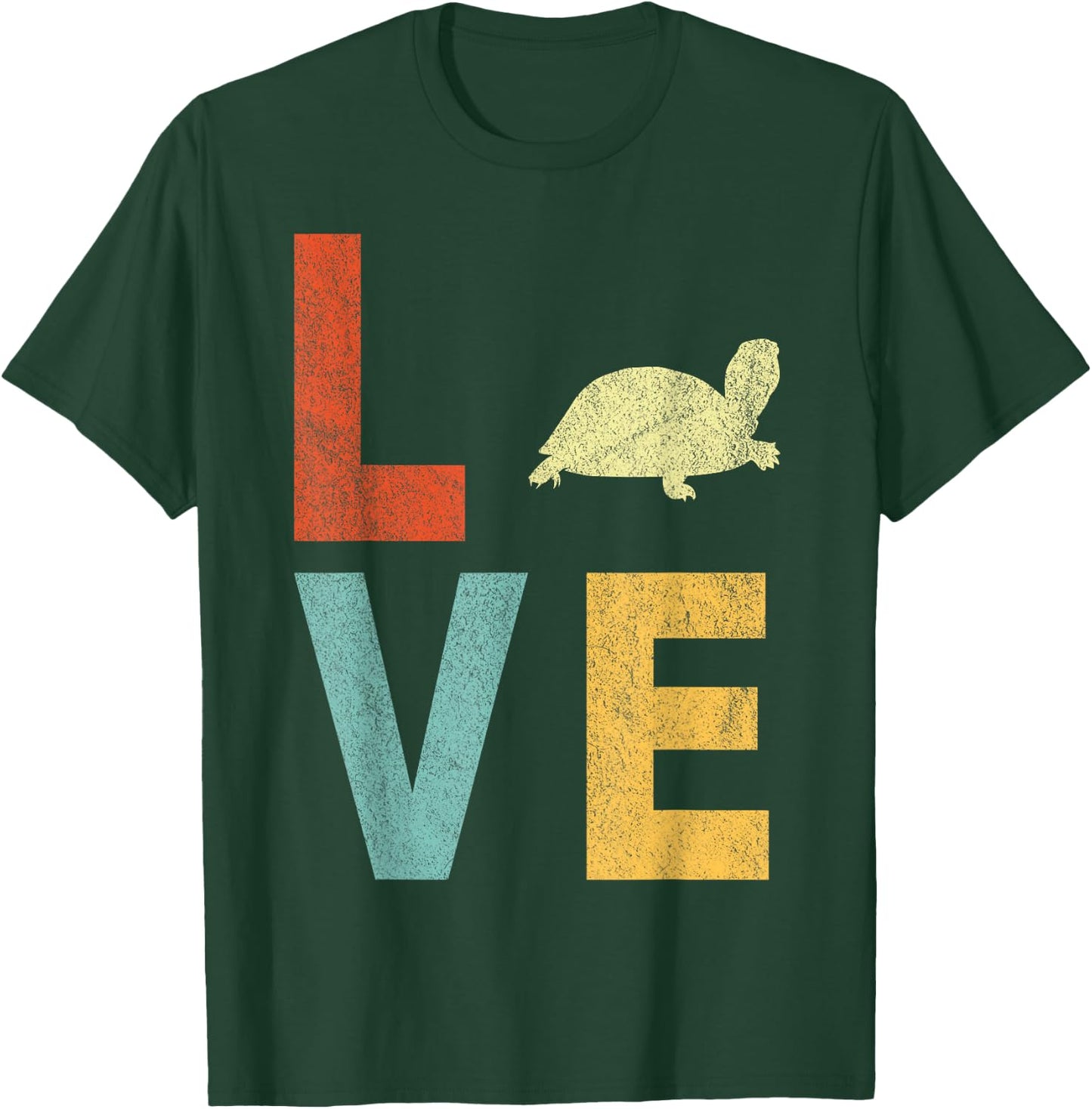 Love Tortoises Turtle Lover Funny Tortoise Quote Retro T-Shirt - T-Shirt | Forest