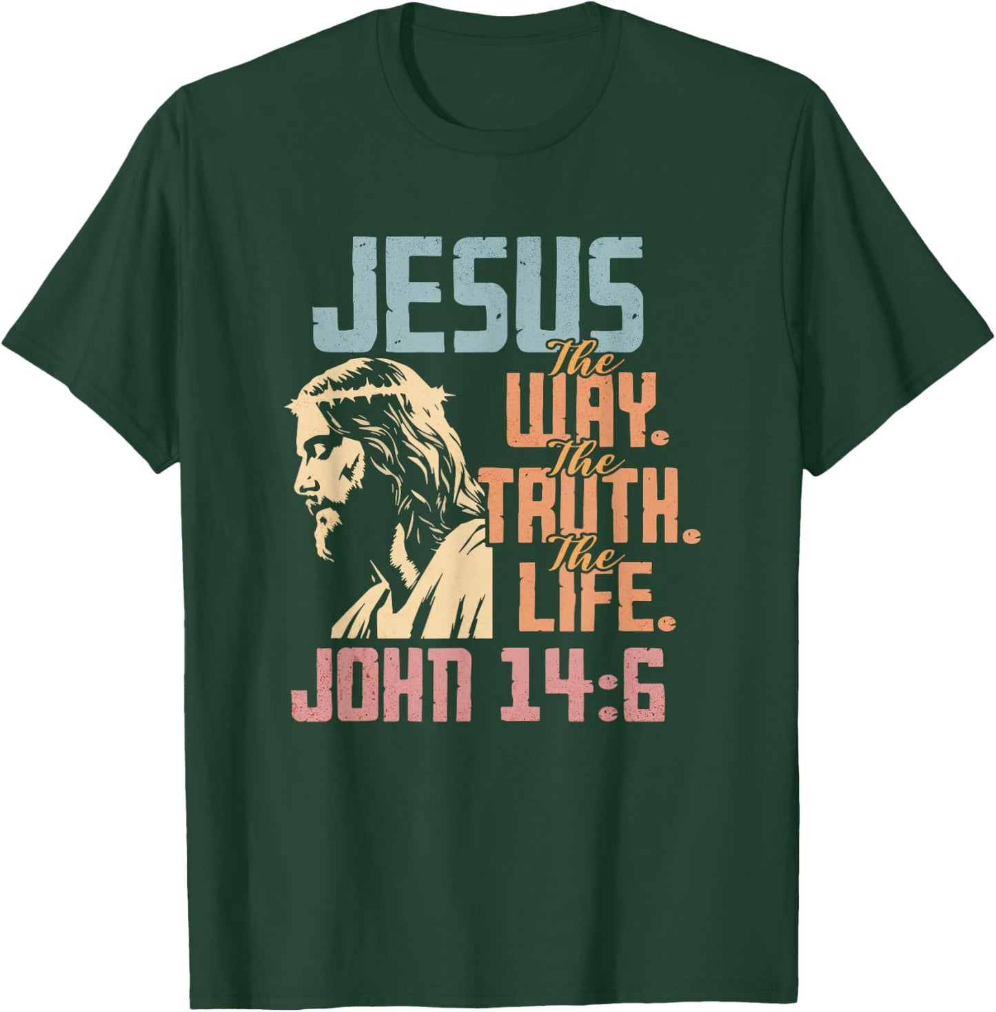 Jesus Men Women Kids Fun Christian Bible Faith Jesus T-Shirt - T-Shirt | Forest