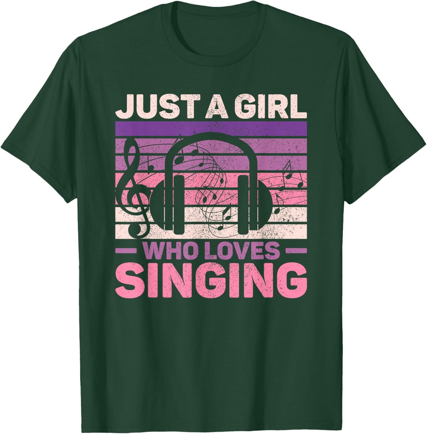 Just A Girl Who Loves Singing Women Music Lovers Teen Singer T-Shirt - T-Shirt | Forest
