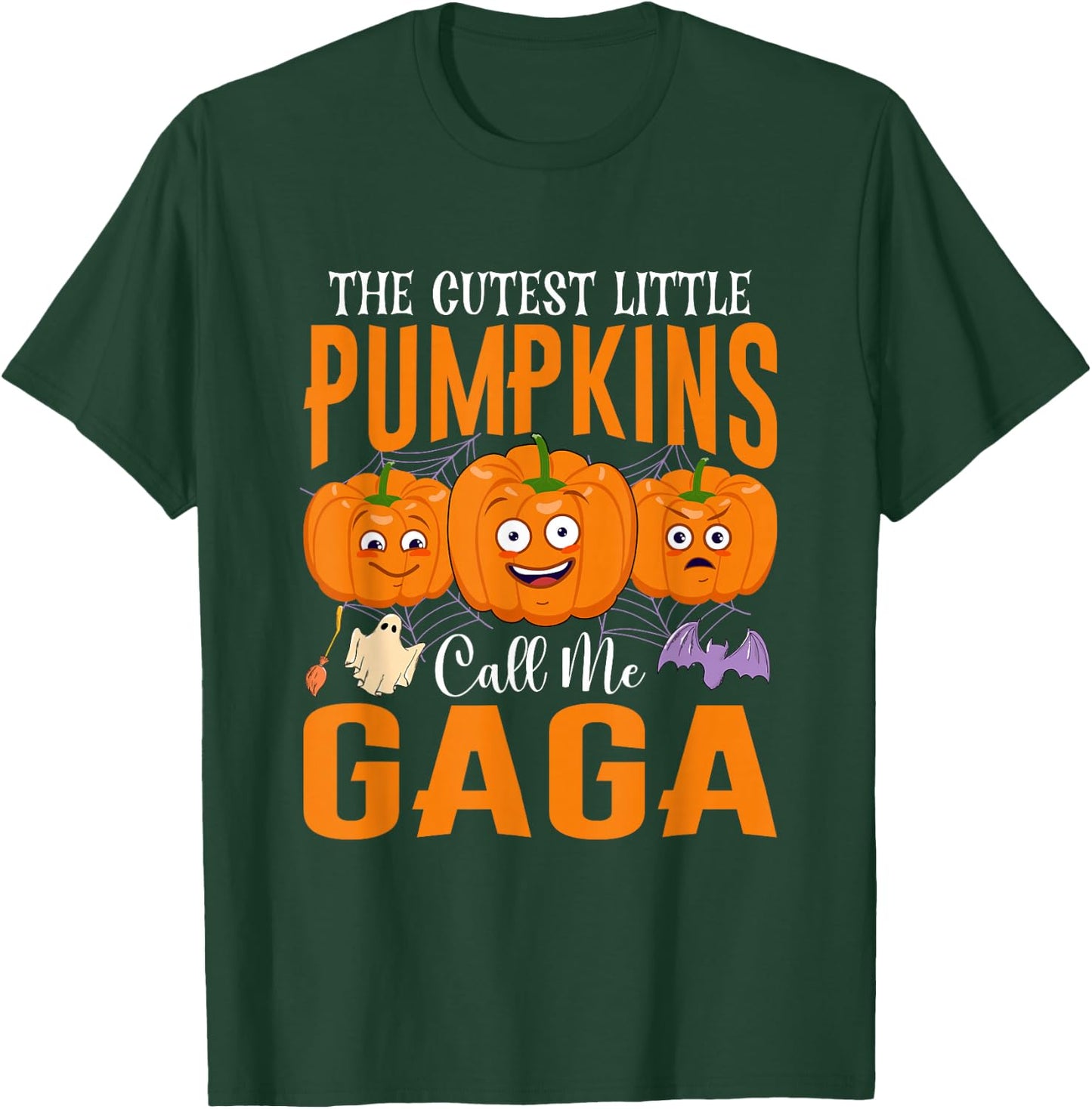 Halloween The Cutest Little Pumpkins Call Me Gaga Pumpkin T-Shirt - T-Shirt | Forest