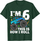 Kids Monster Truck Shark 6th Birthday Boy 6 Six Year Old T-Shirt - T-Shirt | Forest