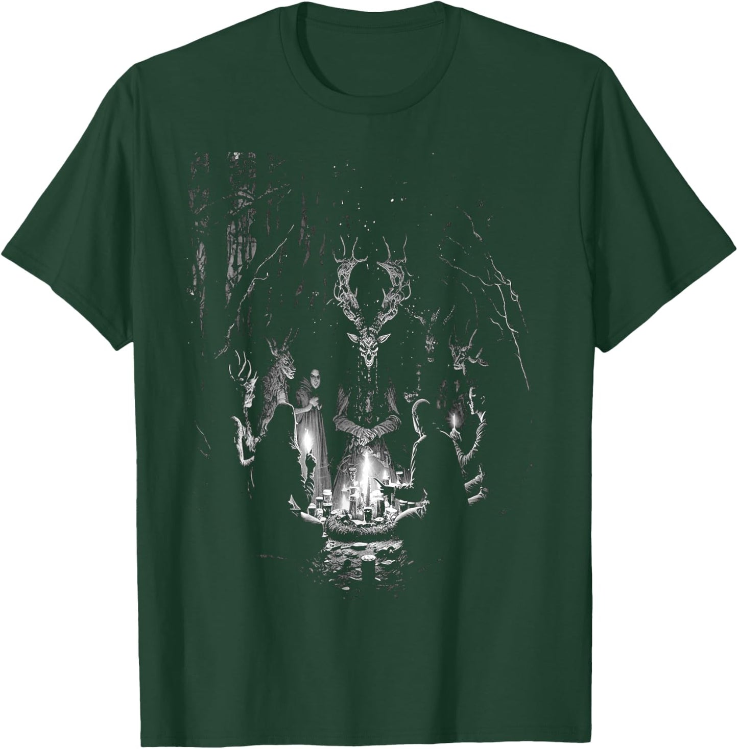 Witches Rituals with Baphomet Occult Witch Gothic Pagan Goth T-Shirt - T-Shirt | Forest