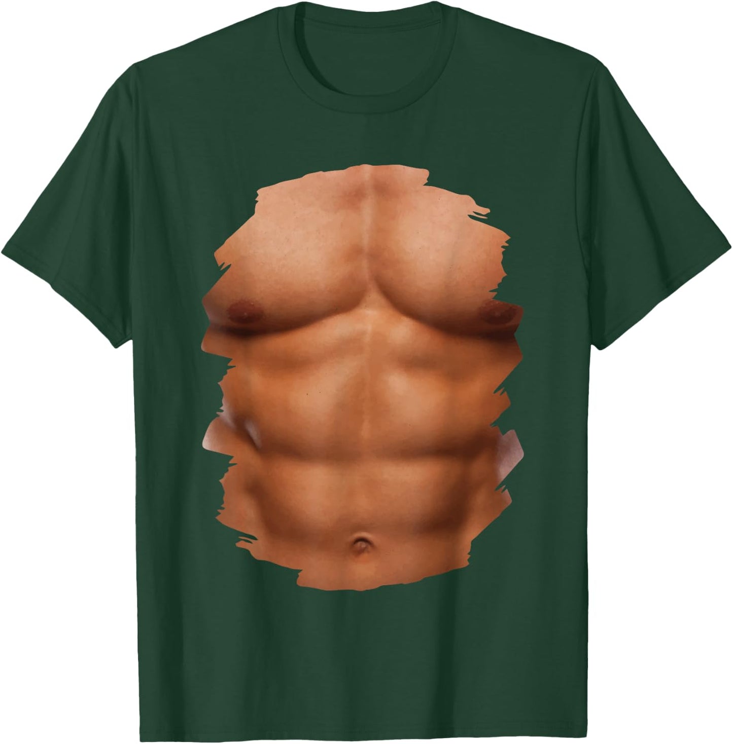 Chest Six Pack Muscles Bodybuilder 6 Abs Gym Funny Gift T-Shirt - T-Shirt | Forest