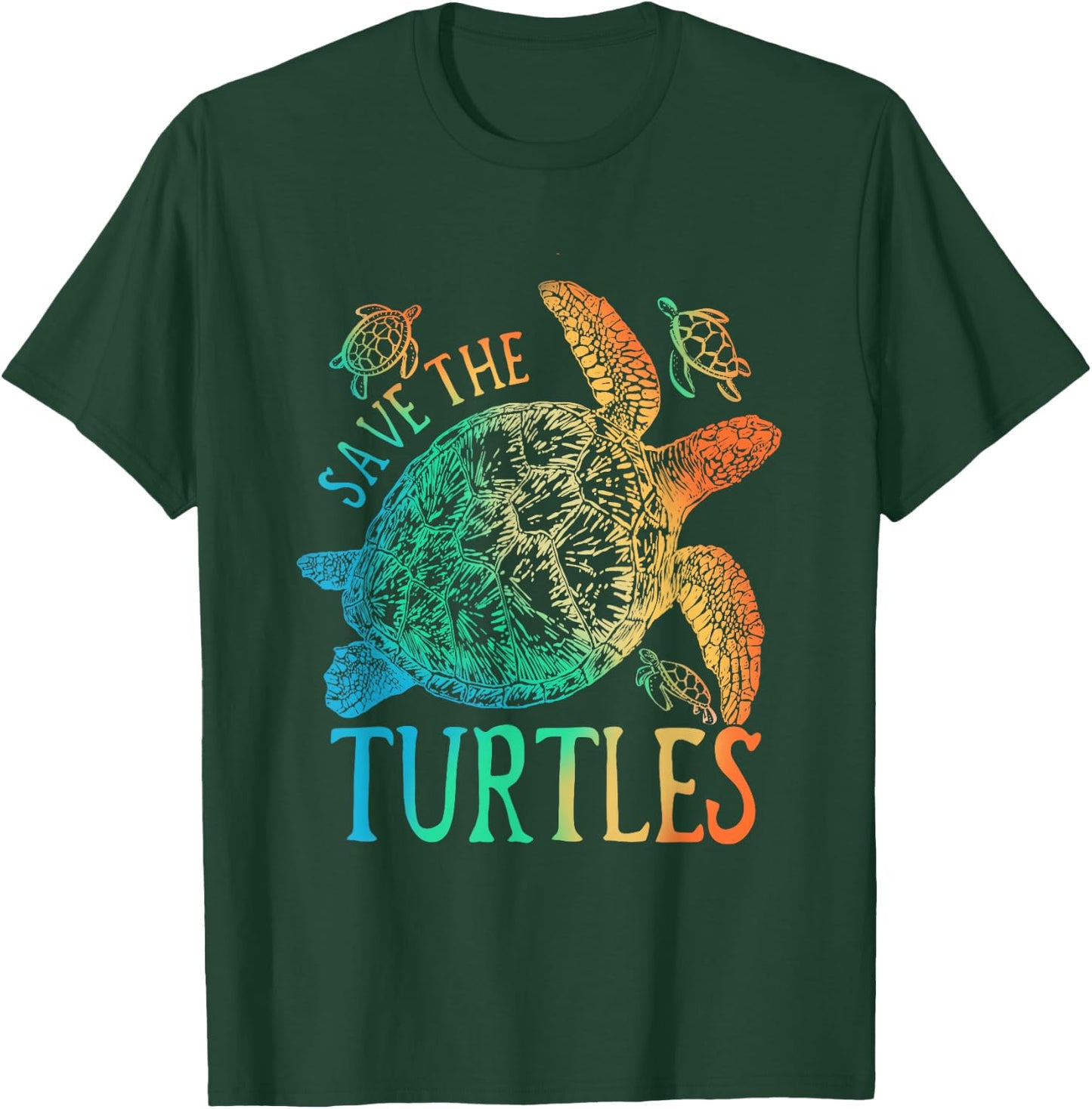 Tie Dye Sea Turtle, save the turtles, women & men and kids T-Shirt - T-Shirt | Forest